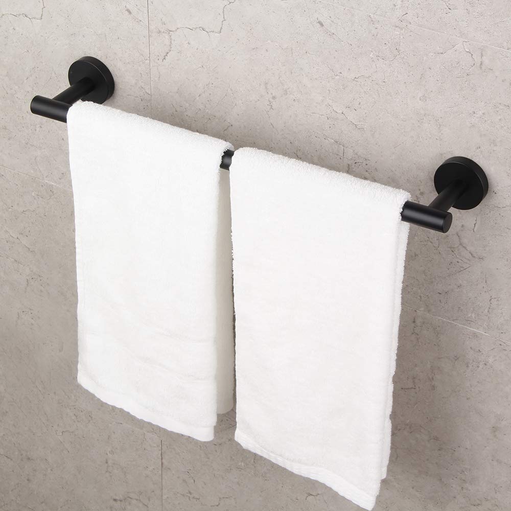 GERZWY 18-Inch Bathroom Single Towel Bar Stainless Steel Bath Towel Rack Contemporary Style Wall Mount  Polished Finish AG1101C45-JG